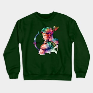 Zodiac Sign SAGITTARIUS - Watercolour Illustration of astrology Sagittarius Crewneck Sweatshirt